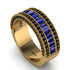 Sapphire 14K Gold Pave Wedding Band - Mikayla No. 43