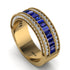 Sapphire 14K Gold Pave Wedding Band - Mikayla No. 13