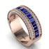 Sapphire 14K Gold Pave Wedding Band - Mikayla No. 14