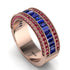 Sapphire 14K Gold Pave Wedding Band - Mikayla No. 59