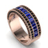 Sapphire 14K Gold Pave Wedding Band - Mikayla No. 44 image 2