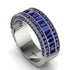 Sapphire 14K Gold Pave Wedding Band - Mikayla No. 75