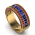 Sapphire 14K Gold Pave Wedding Band - Mikayla No. 58
