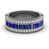 Sapphire 14K Gold Pave Wedding Band - Mikayla No. 15 image 1