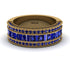 Sapphire 14K Gold Pave Wedding Band - Mikayla No. 73