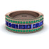 Sapphire 14K Gold Pave Wedding Band - Mikayla No. 29
