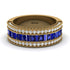 Sapphire 14K Gold Pave Wedding Band - Mikayla No. 13