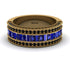Sapphire 14K Gold Pave Wedding Band - Mikayla No. 43