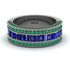 Sapphire 14K Gold Pave Wedding Band - Mikayla No. 30 image 1