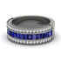 Sapphire 14K Gold Pave Wedding Band - Mikayla No. 15 image 3