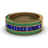 Sapphire 14K Gold Pave Wedding Band - Mikayla No. 28 image 3