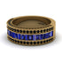 Sapphire 14K Gold Pave Wedding Band - Mikayla No. 43 image 3