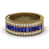 Sapphire 14K Gold Pave Wedding Band - Mikayla No. 13 image 3