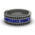 Sapphire 14K Gold Pave Wedding Band - Mikayla No. 45 image 3