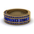 Sapphire 14K Gold Pave Wedding Band - Mikayla No. 73