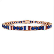 Sapphire Tennis Bracelet with France Flag no. 14 image 1