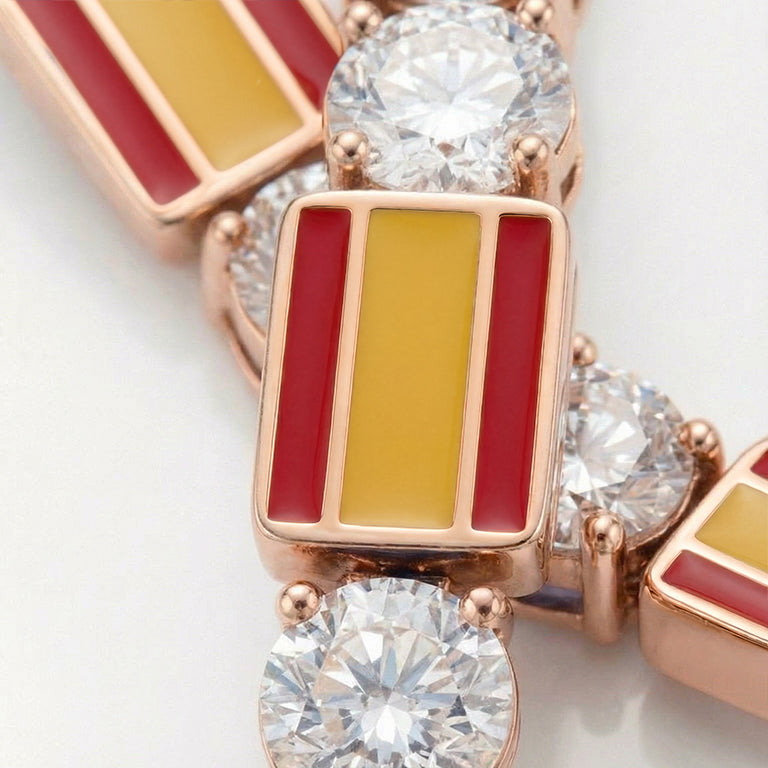 Diamond Tennis Bracelet with Spain Flag no. 2