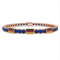 Sapphire Tennis Bracelet with Germany Flag no. 14 image 1