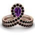 Amethyst Pear Shape Stacking Bridal Set - Emilia No. 308 image 1