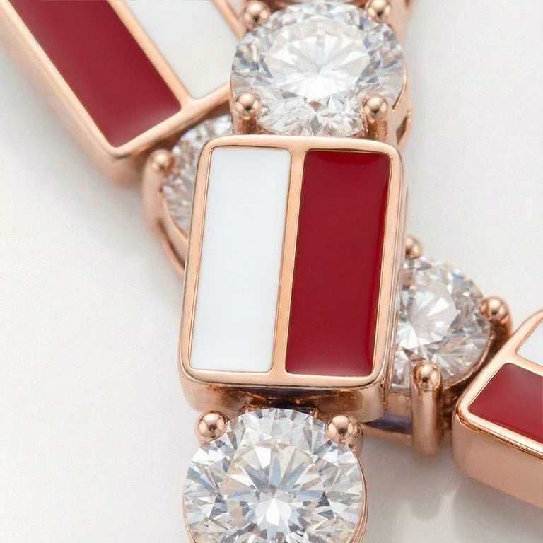 Diamond Tennis Bracelet with Poland Flag no. 2