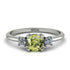 Classic Three Stone Peridot Engagement Ring - Valentina No. 703