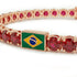 Ruby Tennis Bracelet with Brazil Flag no. 11 image 4