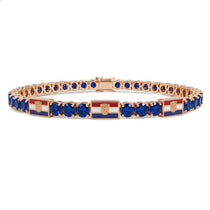Sapphire Tennis Bracelet with Croatia Flag no. 14 image 1