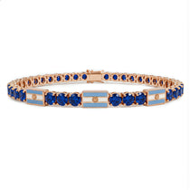 Sapphire Tennis Bracelet with Argentina Flag no. 14 image 1