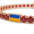 Ruby Tennis Bracelet with Ukraine Flag no. 11