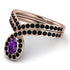 Amethyst Pear Shape Stacking Bridal Set - Emilia No. 308 image 3
