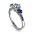 Vintage 3 Stones Diamond Ring With Micro Pave - Luna No. 54