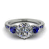 Vintage 3 Stones Diamond Ring With Micro Pave - Luna No. 54