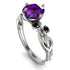 14K Gold Radiant Amethyst Flower Harmony Ring - Autumn No. 309