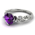 14K Gold Radiant Amethyst Flower Harmony Ring - Autumn No. 303