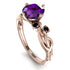 14K Gold Radiant Amethyst Flower Harmony Ring - Autumn No. 308 image 1