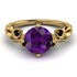 14K Gold Radiant Amethyst Flower Harmony Ring - Autumn No. 307 image 3