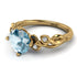 14K Gold Radiant Aquamarine Flower Harmony Ring - Autumn No. 401 image 2