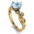 14K Gold Radiant Aquamarine Flower Harmony Ring - Autumn No. 401 image 1