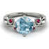 14K Gold Radiant Aquamarine Flower Harmony Ring - Autumn No. 412 image 3