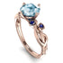 14K Gold Radiant Aquamarine Flower Harmony Ring - Autumn No. 414 image 1