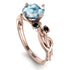 14K Gold Radiant Aquamarine Flower Harmony Ring - Autumn No. 408