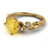 14K Gold Radiant Citrine Flower Harmony Ring - Autumn No. 601