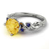 14K Gold Radiant Citrine Flower Harmony Ring - Autumn No. 615 image 2