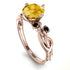 14K Gold Radiant Citrine Flower Harmony Ring - Autumn No. 608 image 1