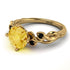 14K Gold Radiant Citrine Flower Harmony Ring - Autumn No. 607