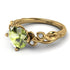 14K Gold Radiant Peridot Flower Harmony Ring - Autumn No. 701 image 2