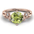 14K Gold Radiant Peridot Flower Harmony Ring - Autumn No. 702 image 3