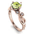 14K Gold Radiant Peridot Flower Harmony Ring - Autumn No. 702 image 1
