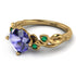 14K Gold Radiant Tanzanite Flower Harmony Ring - AutumnNo. 204 image 2