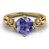 14K Gold Radiant Tanzanite Flower Harmony Ring - Autumn No. 201 image 3